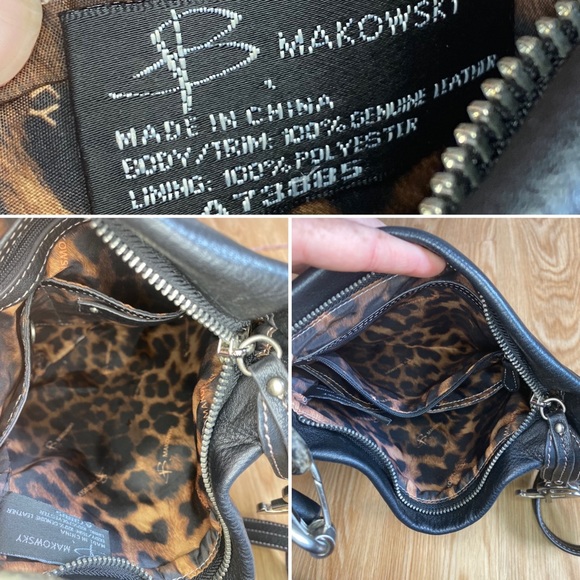 B. Makowsky Leather Crossbody - Picture 3 of 11